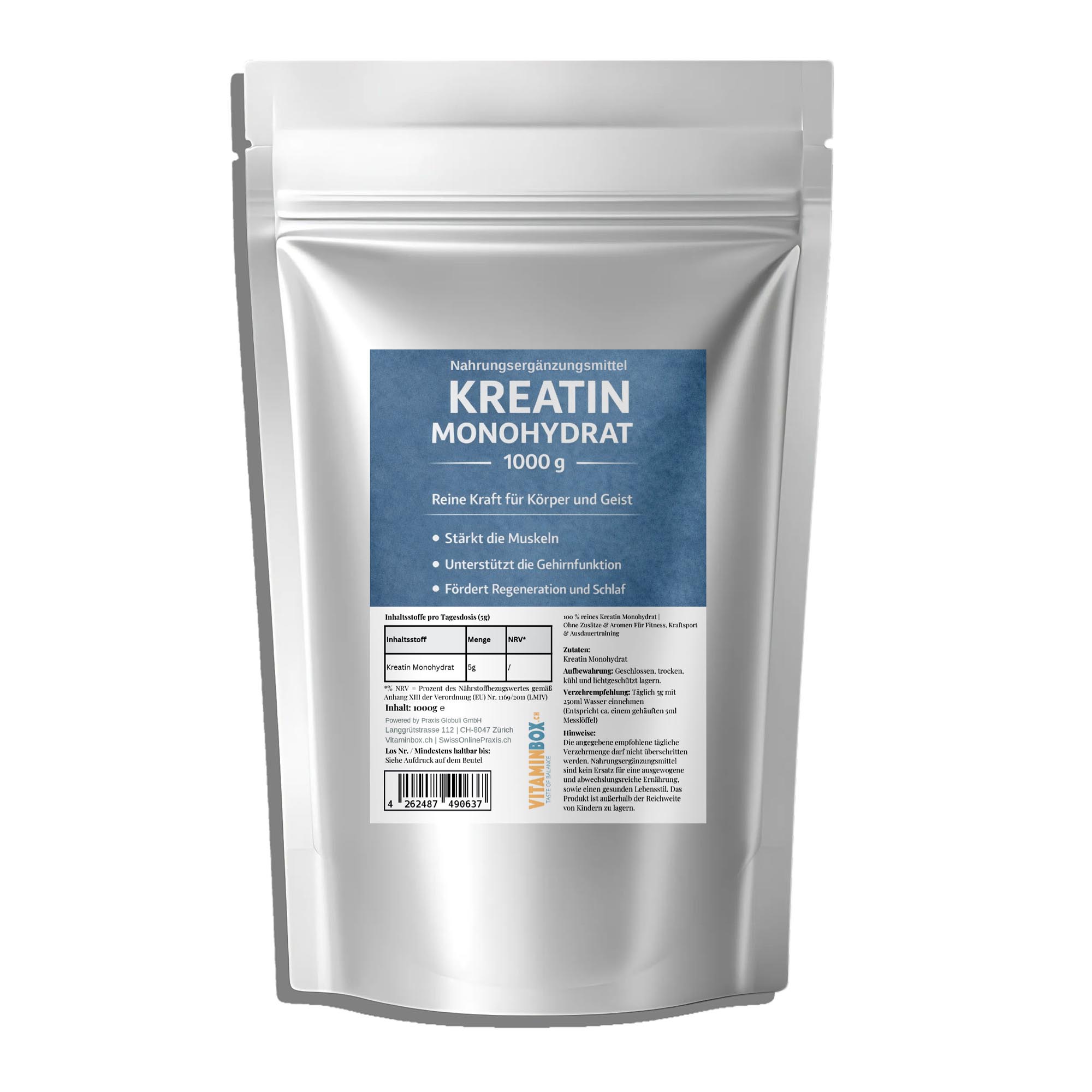 Kreatin Monohydratpulver 1000g