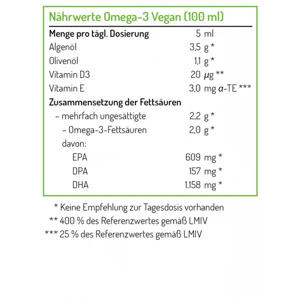 Norsan Omega-3 Vegan Öl 100 ml – Ansicht 2